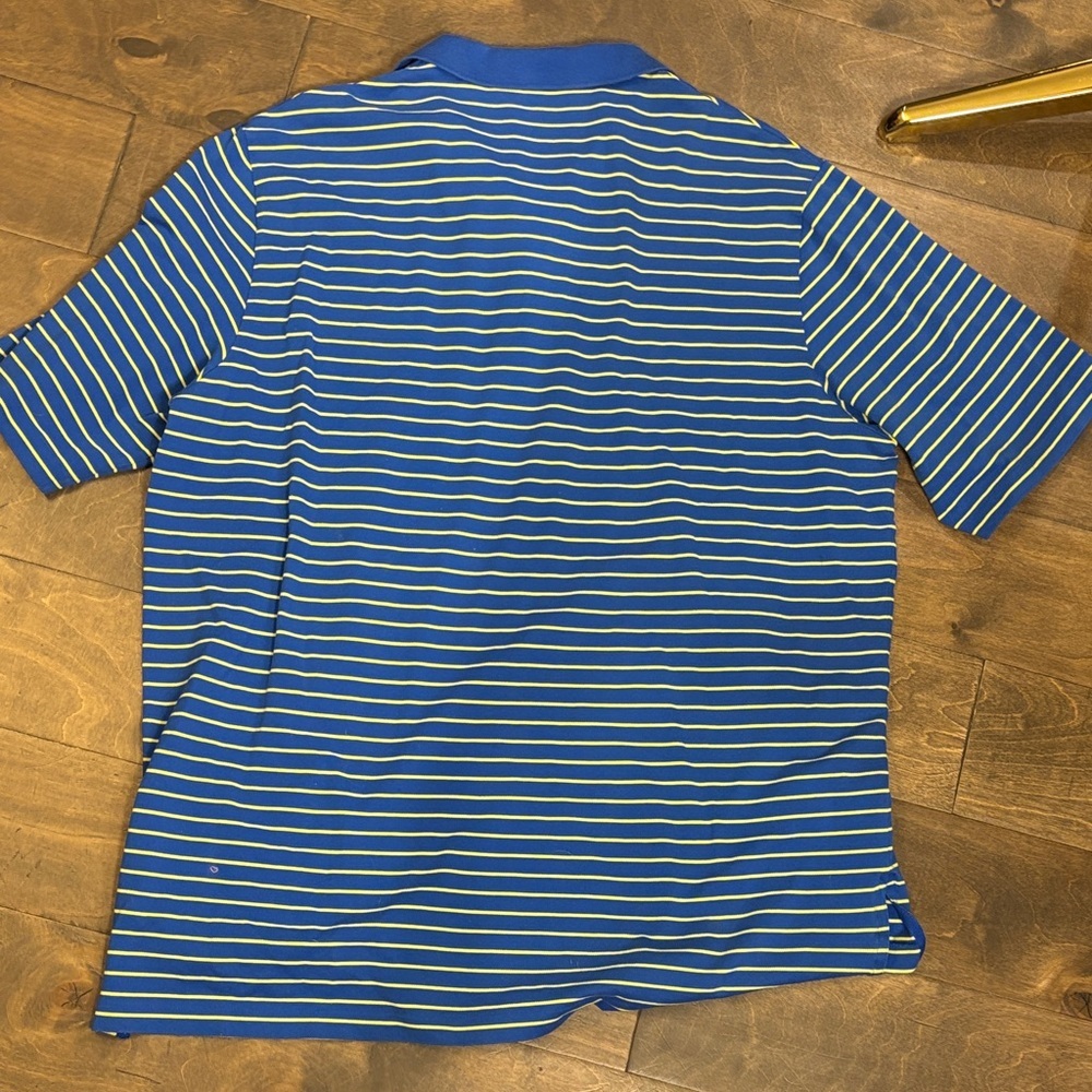 Polo Golf Blue and Yellow Striped Polo Shirt - Picture 5 of 6